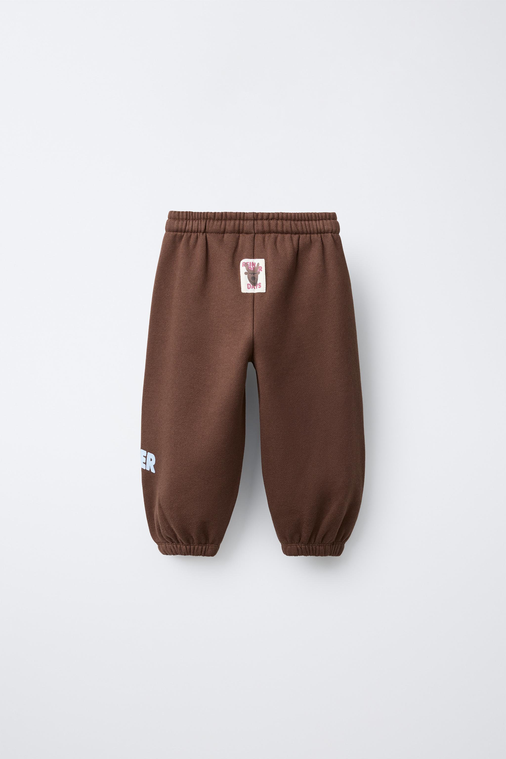 FLOCKED TEXT JOGGER PANTS